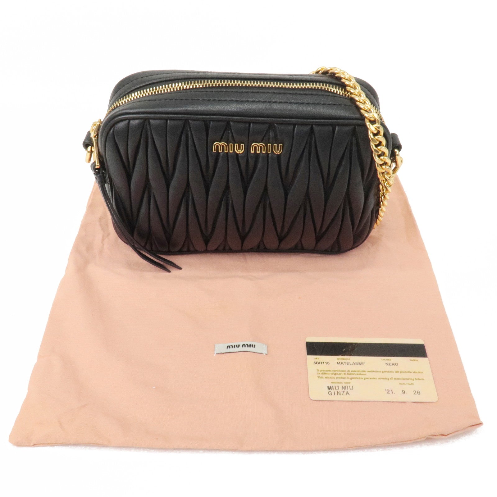 Miu Miu Chain-linked Leather Crossbody Bag