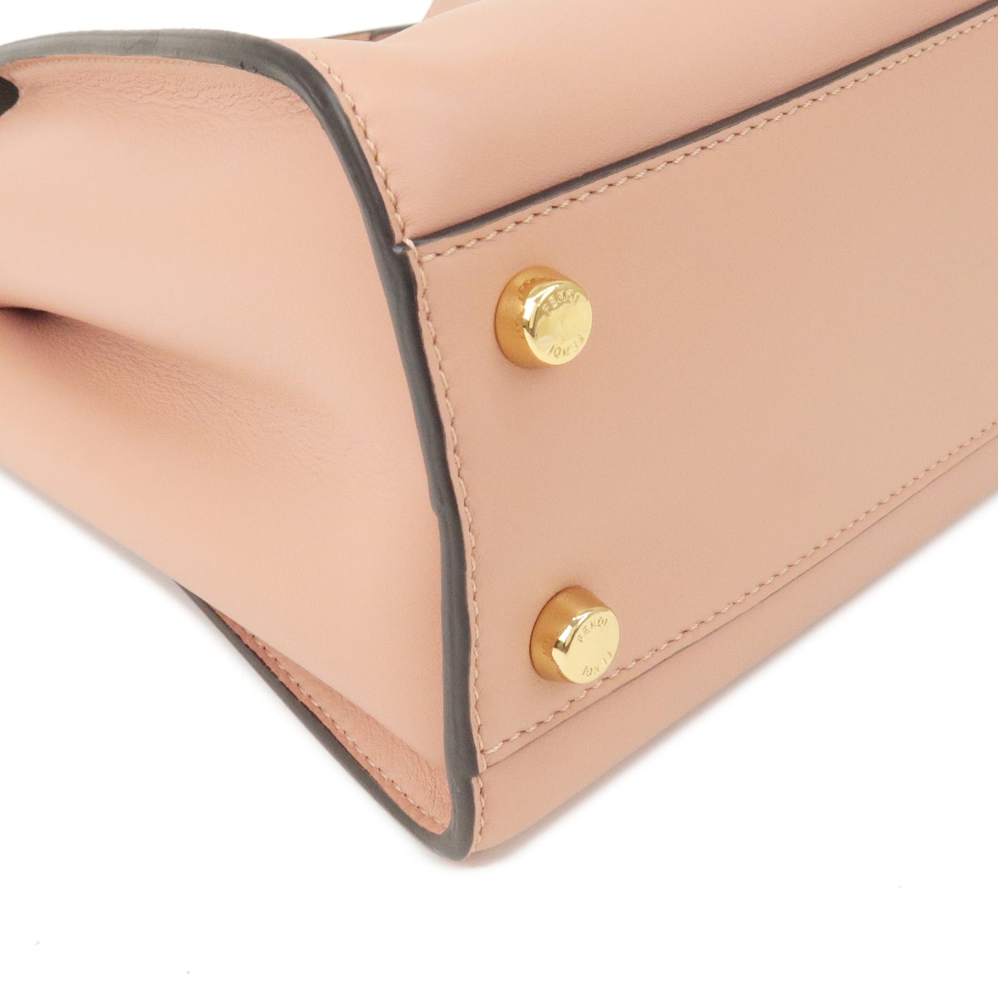 FENDI Peekaboo Iconic Essentially Leather 2Way Bag Pink 8BN302