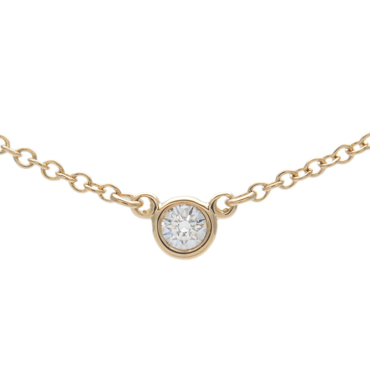 Tiffany&Co.-By-the-Yard-1P-Diamond-Necklace-0.05ct-K18-Yellow-Gold
