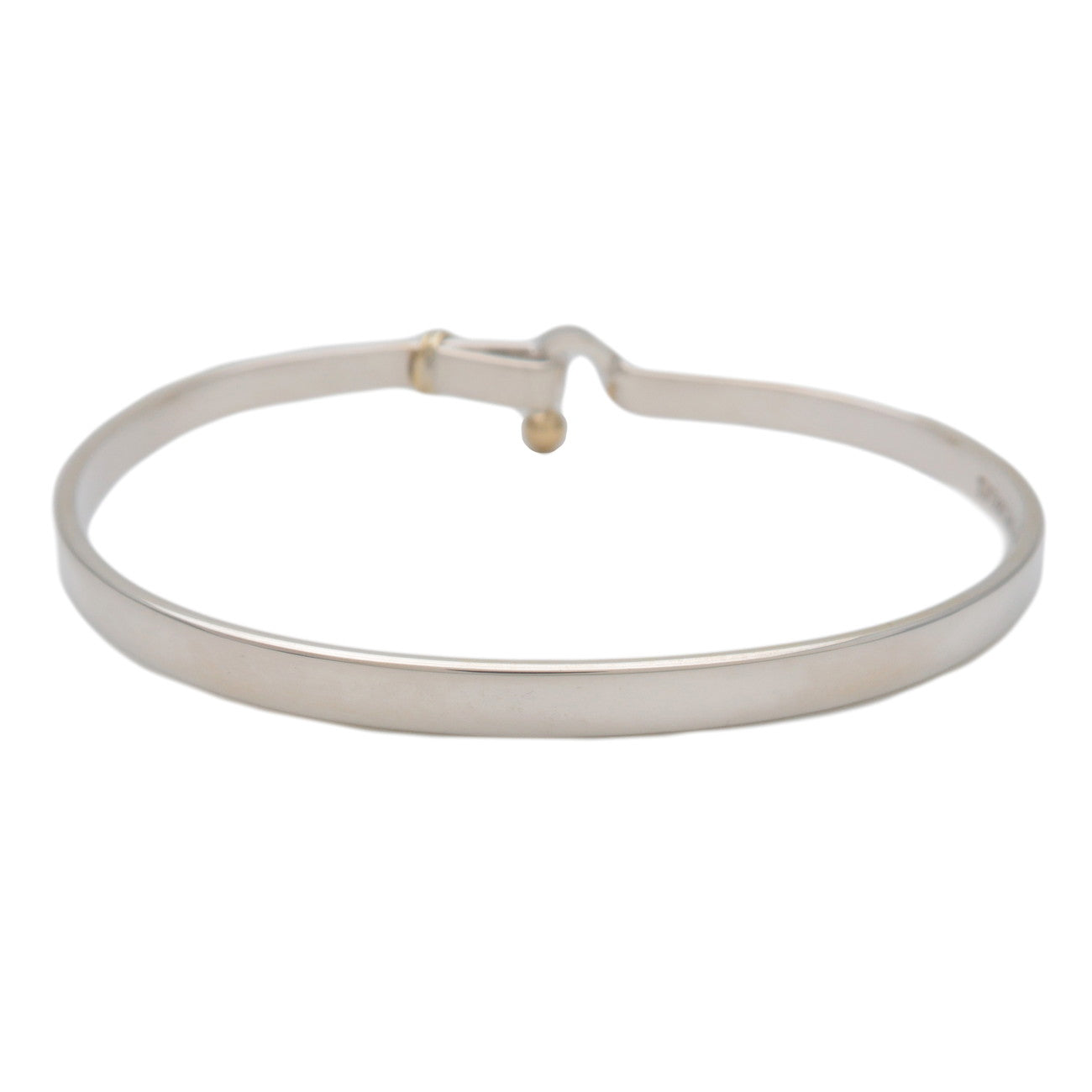 Tiffany&Co. Hook & Eye Bangle SV925 750YG Silver Yellow Gold