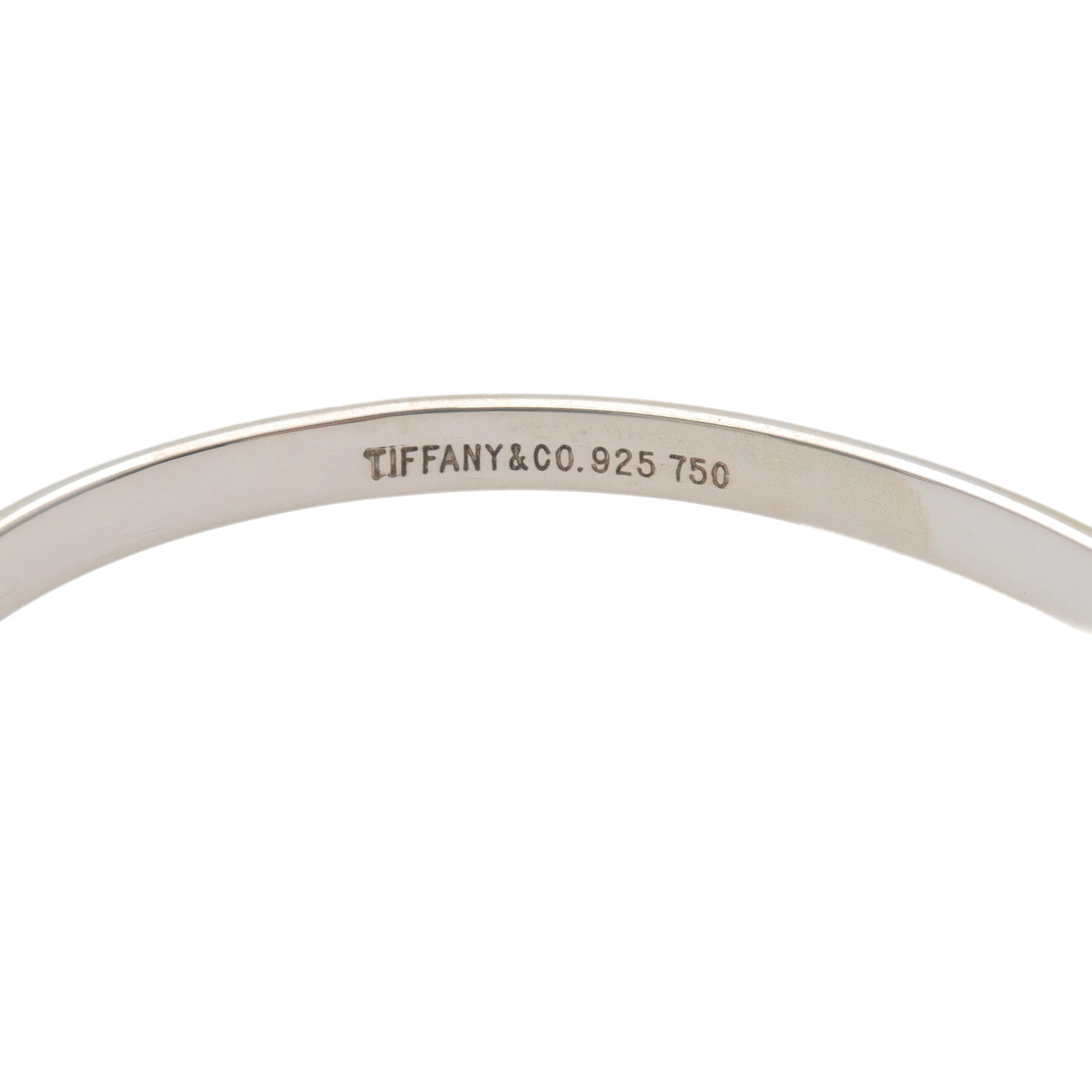 Tiffany&Co. Hook & Eye Bangle SV925 750YG Silver Yellow Gold