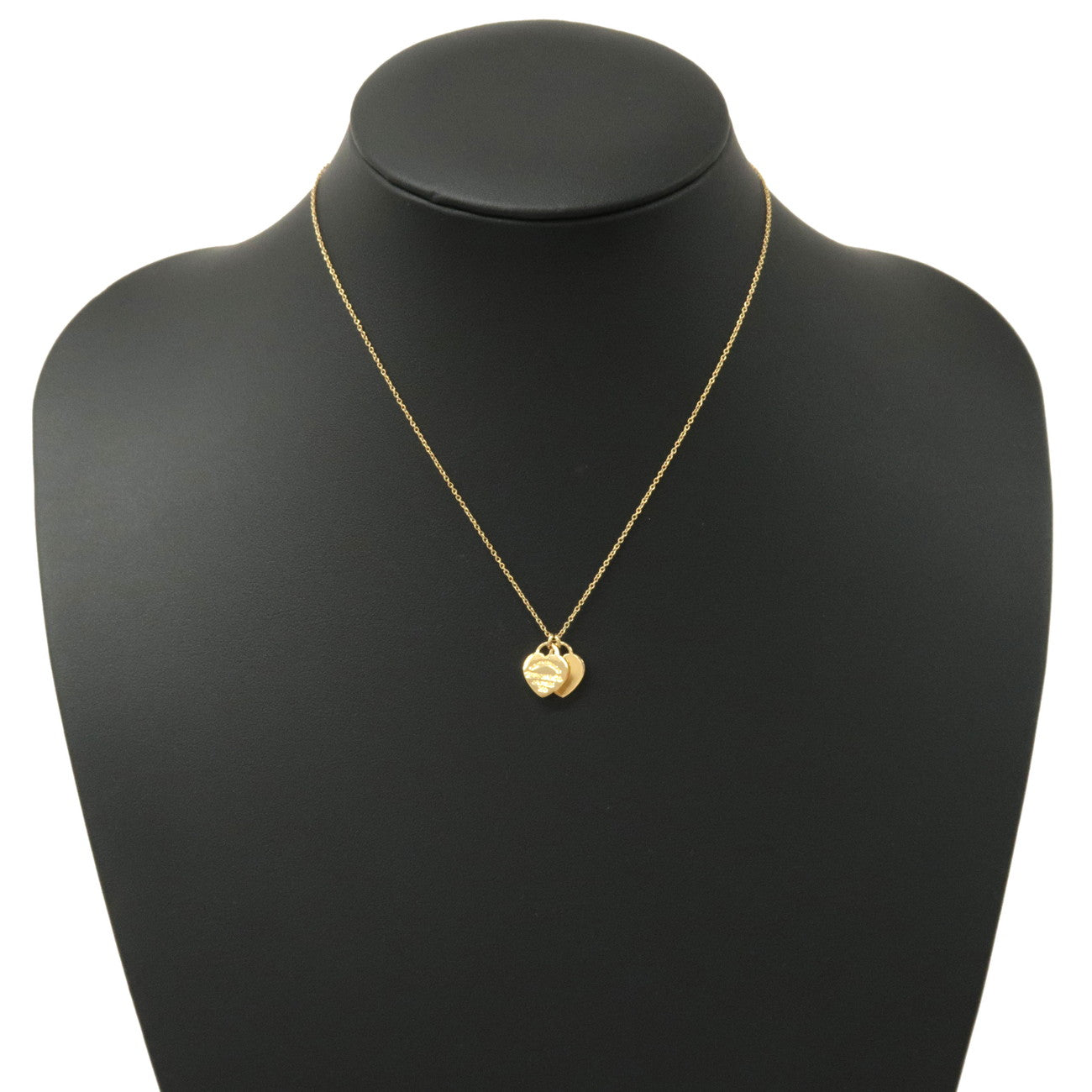 Tiffany&Co. Return to Tiffany Mini Double Heart Tag Necklace K18YG