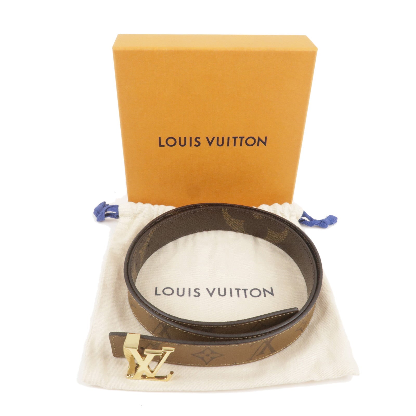 Louis Vuitton LV Initiales Reversible Belt Leather Wide Black 1931391