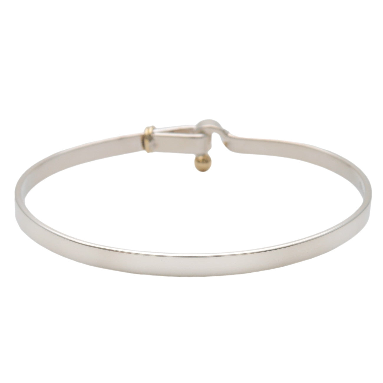 Tiffany&Co. Hook and Eye Bangle SV925 Silver 750 Yellow Gold