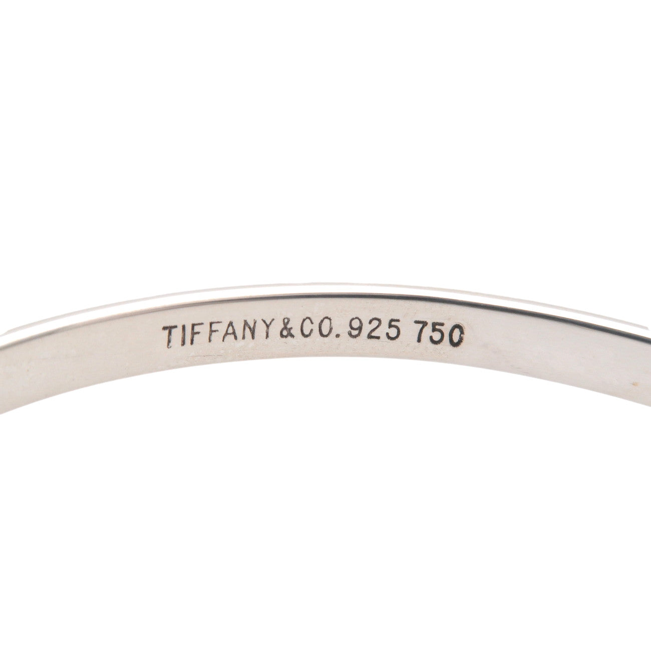 Tiffany&Co. Hook and Eye Bangle SV925 Silver 750 Yellow Gold