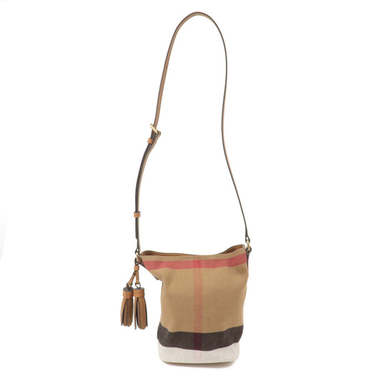 BURBERRY check canvas and leather shoulder bag – Vintage Carwen