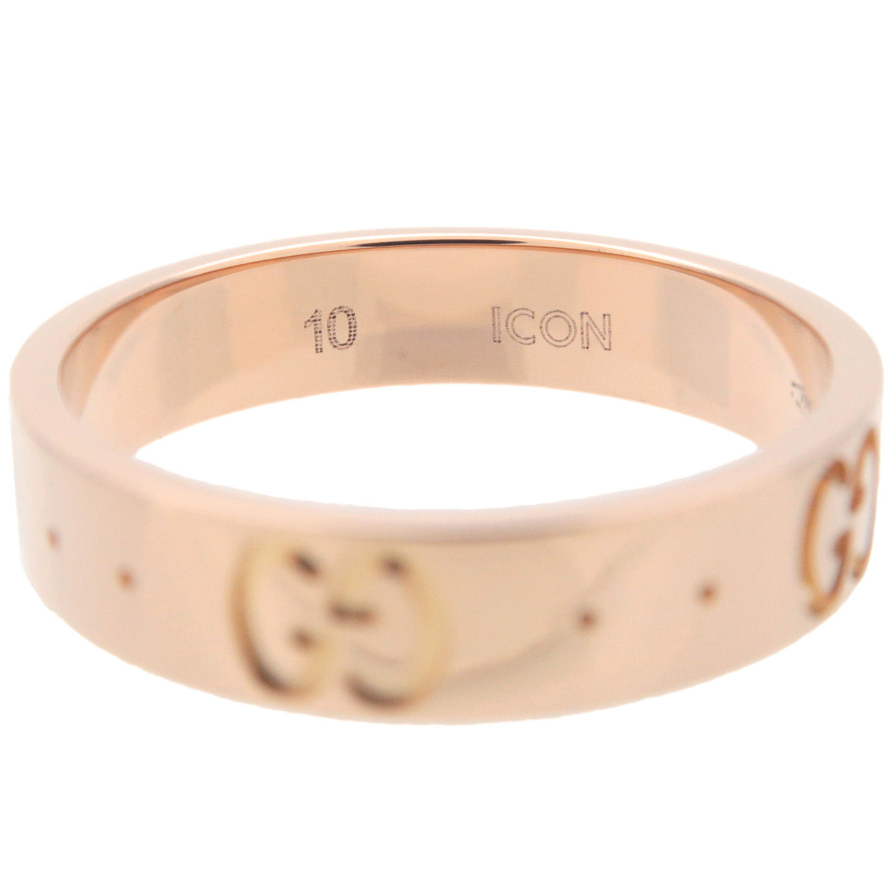 GUCCI Icon Ring K18 750PG Rose Gold #10 US5-5.5 EU50 HK11.5