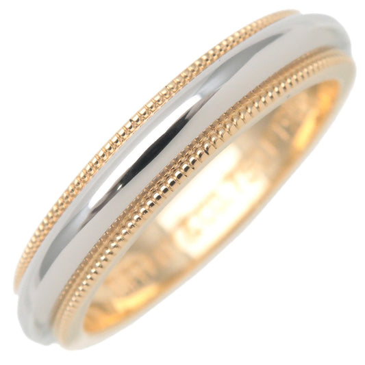 Tiffany&Co.-Milgrain-Band-Ring-K18-Yellow-Gold-Platinum-950-US5.5