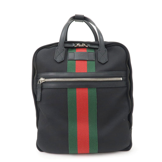 GUCCI-Sherry-GG-Supreme-Leather-Back-Pack-Black-495558