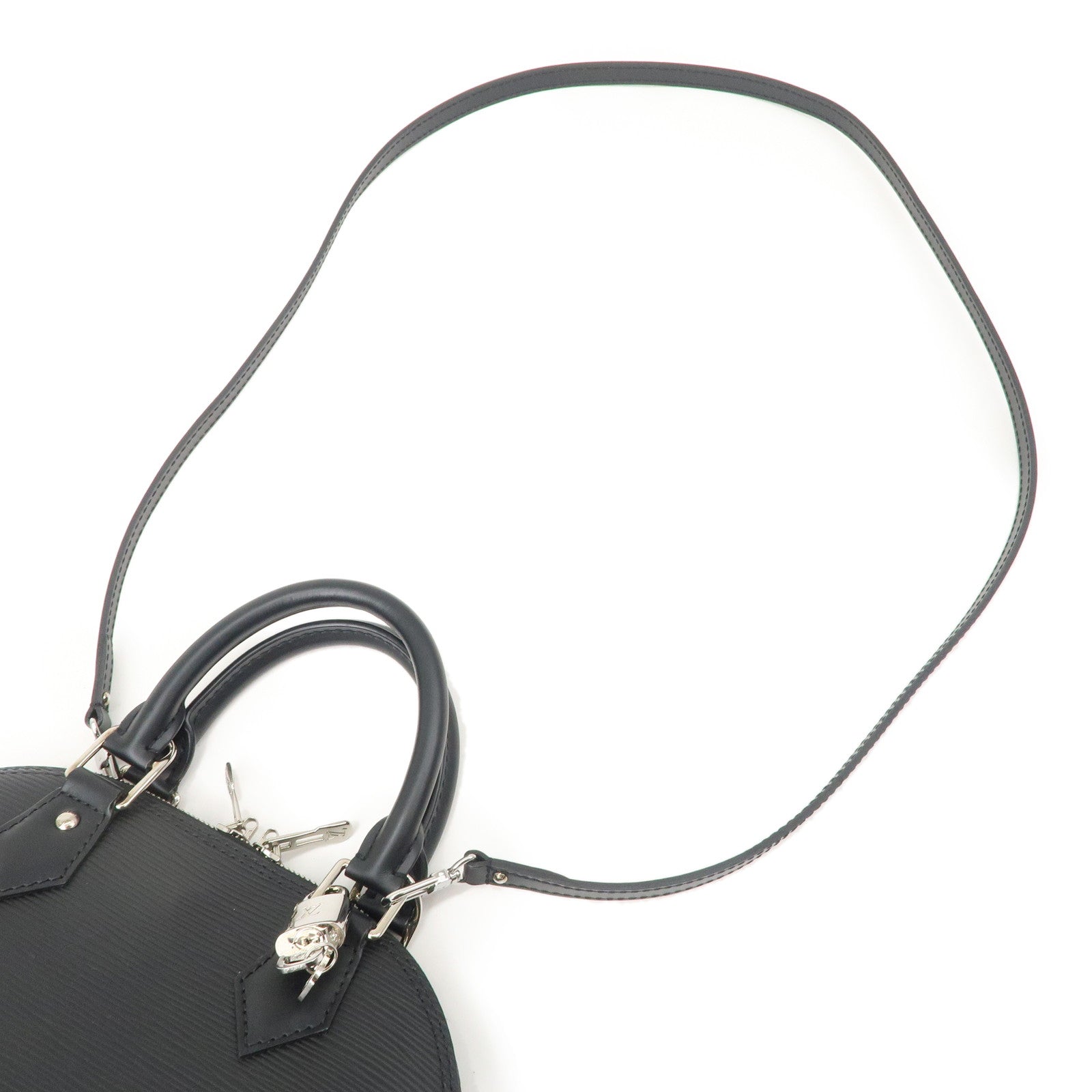 LOUIS VUITTON M40862 Hand Shoulder Bag 2Way ALMA BB Epi Black Noir Ex++