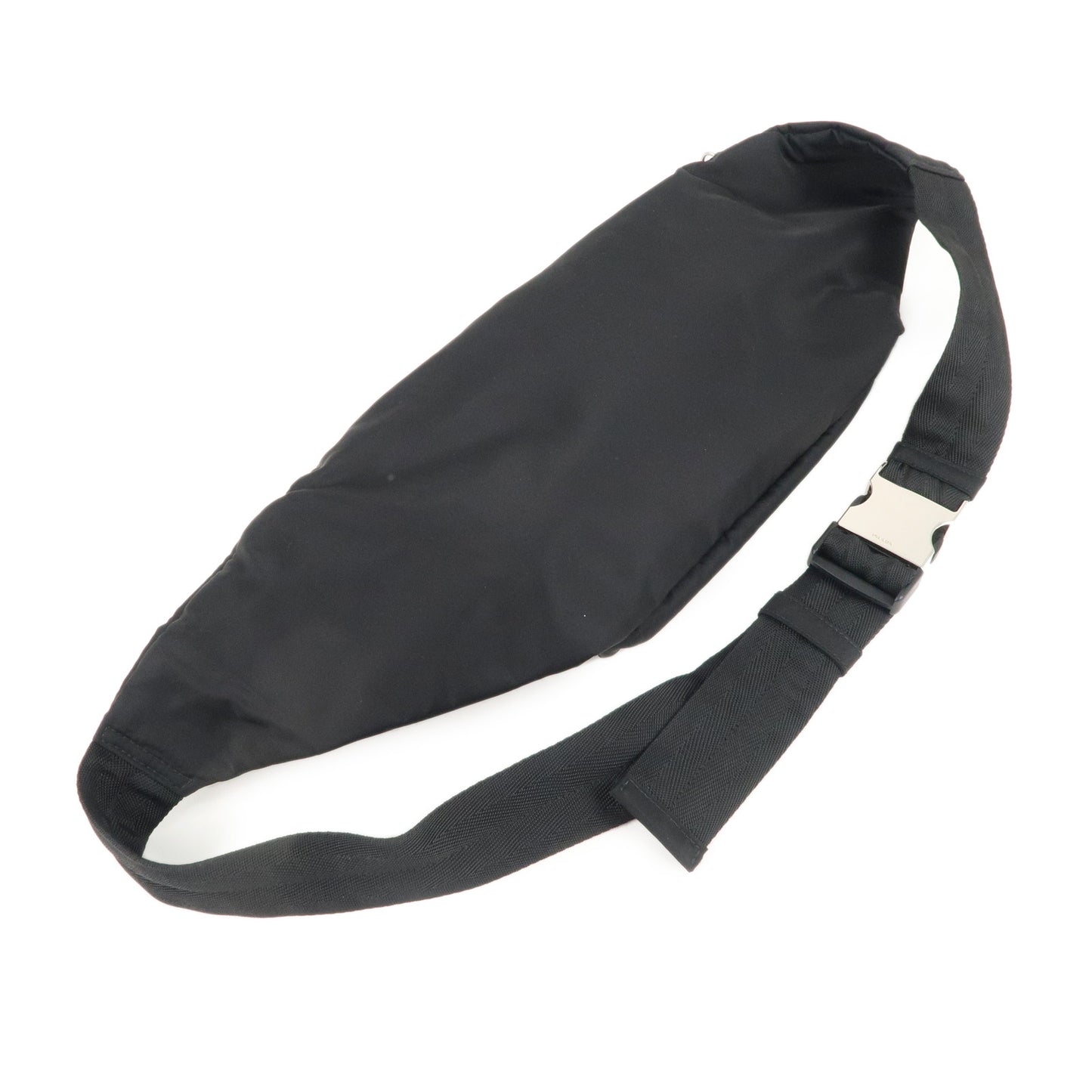 PRADA Logo Nylon Crossbody Bag Waist Bag Black 2VL005 NERO