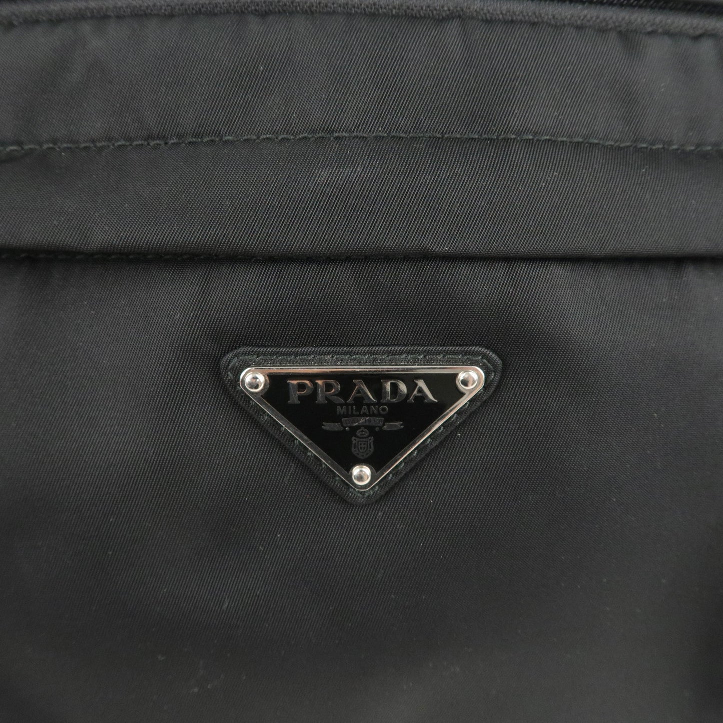 PRADA Logo Nylon Crossbody Bag Waist Bag Black 2VL005 NERO