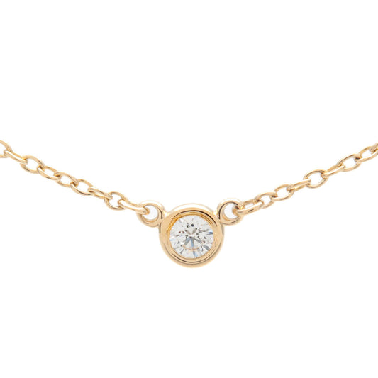 Tiffany&Co.-By-The-Yard-1P-Diamond-Necklace-0.05ct-K18-Yellow-Gold