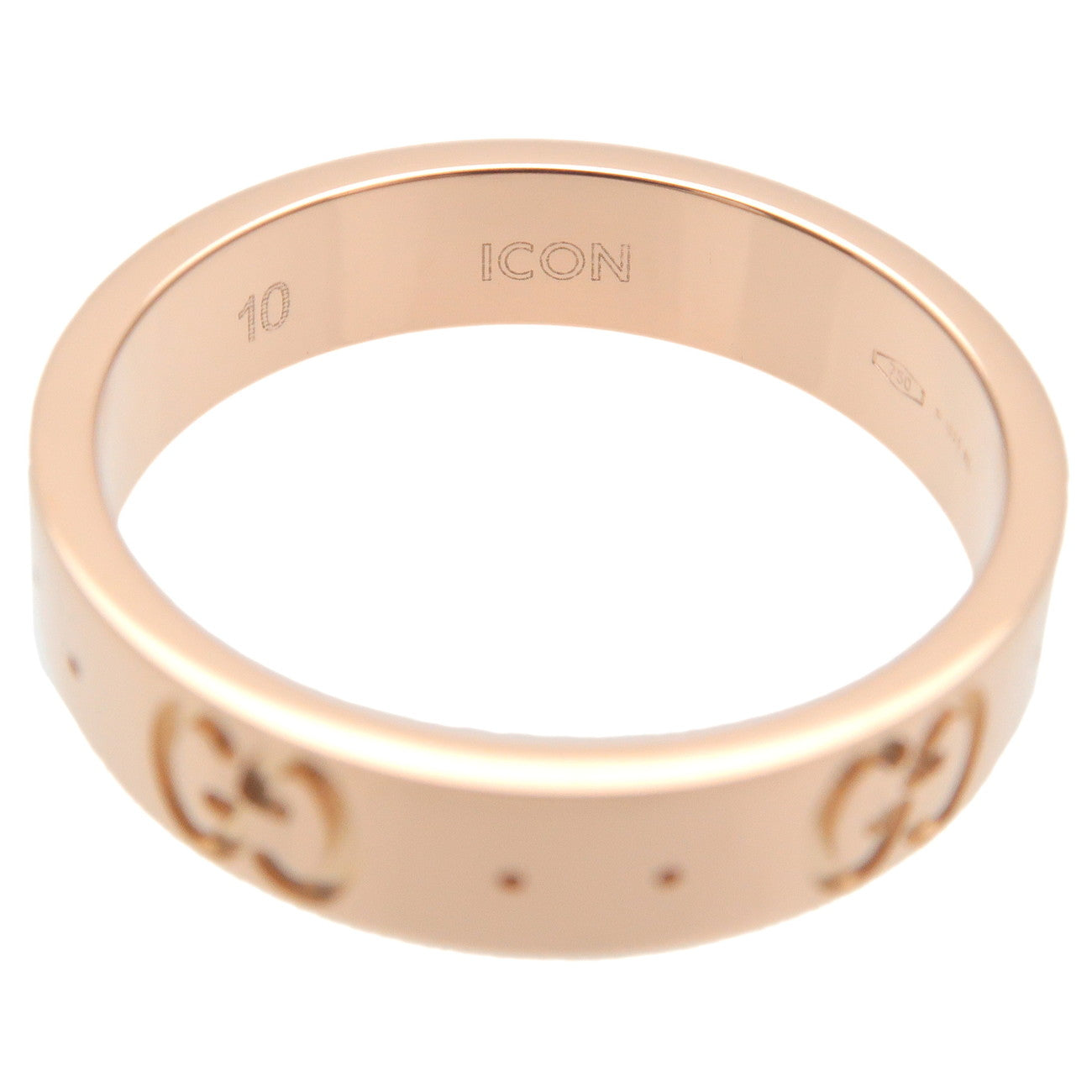 GUCCI Icon Ring K18PG 750PG Rose Gold #10 US5-5.5 EU50 HK11.5