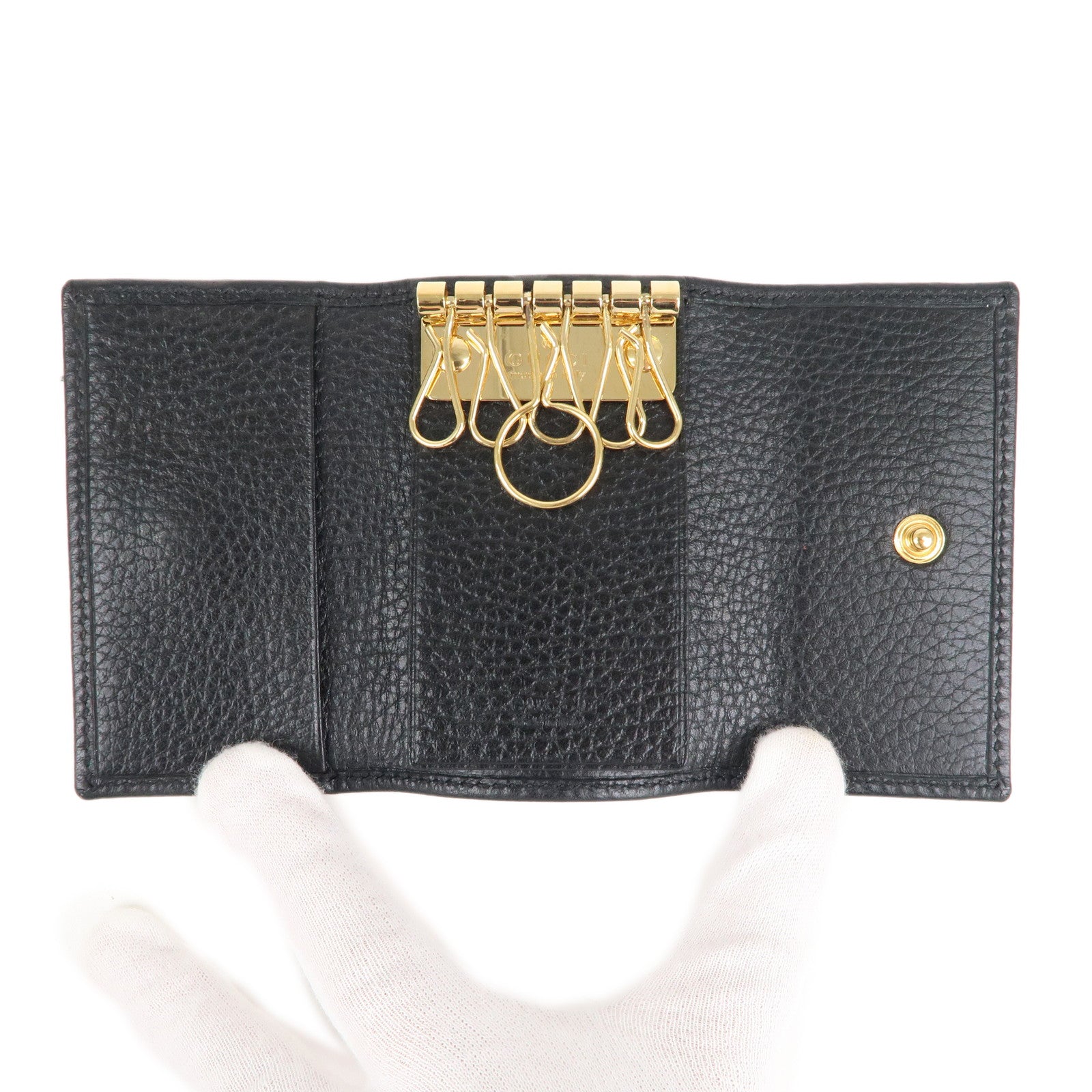 GUCCI-GG-Marmont-Leather-6-Key-Case-Key-Holder-Black-456118 –  dct-ep_vintage luxury Store