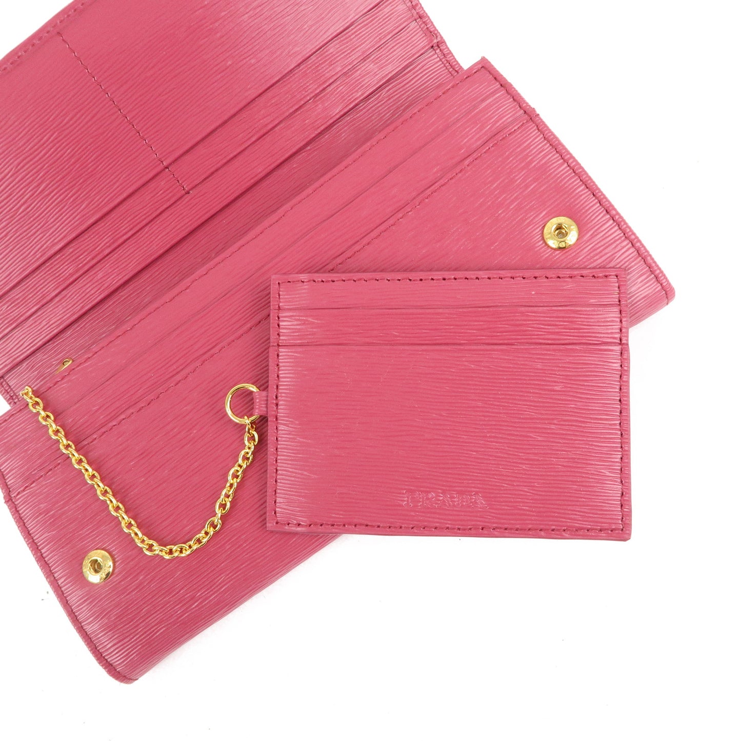 Prada Chain Card Case long wallet
