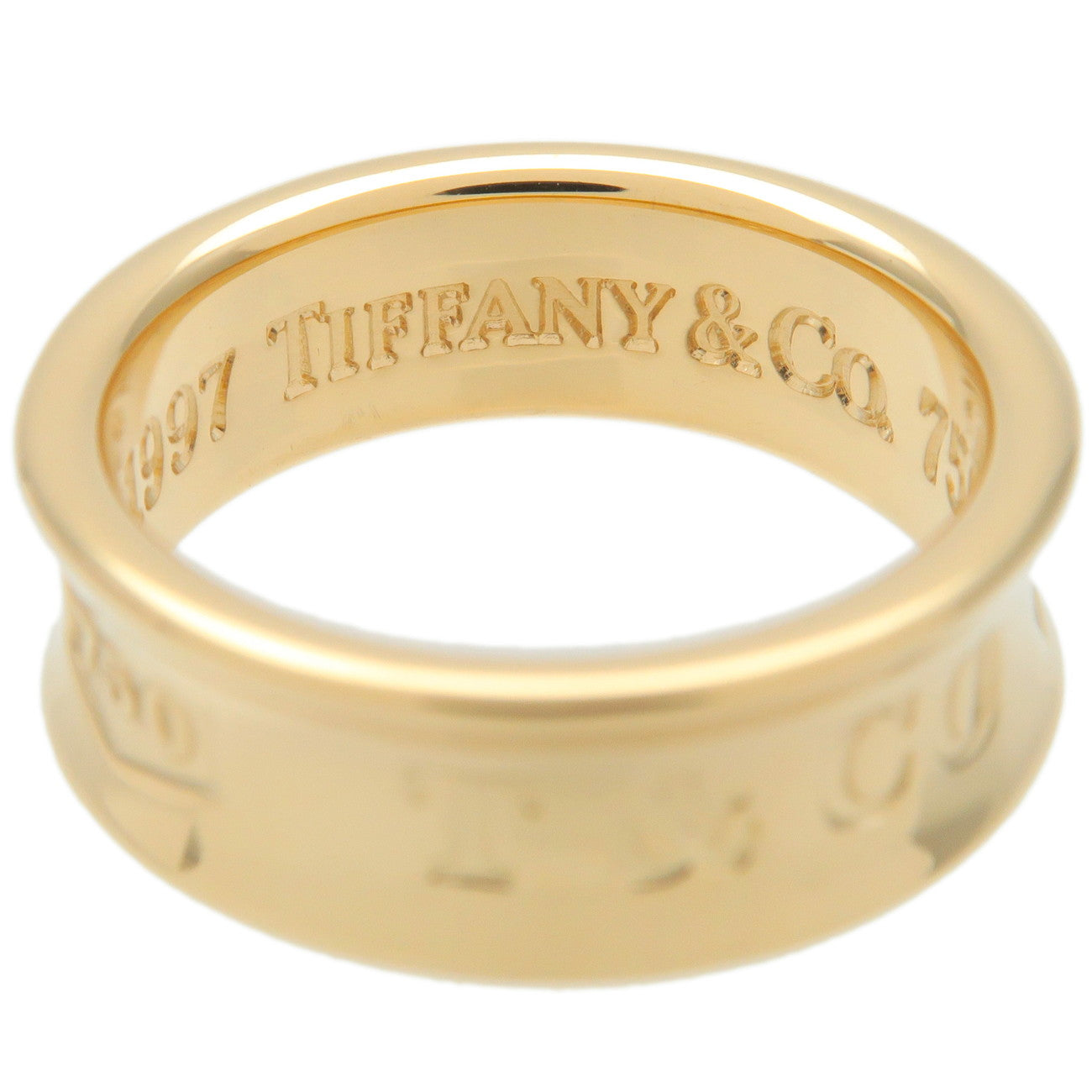 Tiffany&Co. 1837 Ring K18YG 750YG Yellow Gold US4 EU47 HK8.5