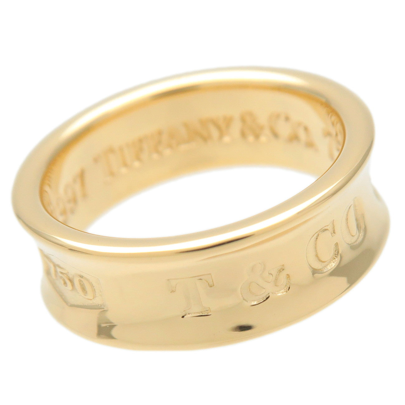 Tiffany&Co. 1837 Ring K18YG 750YG Yellow Gold US4 EU47 HK8.5