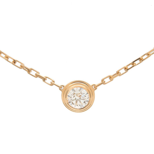 Cartier-Diamant-Leger-LM-1P-Diamond-Necklace-0.19ct-K18-750YG