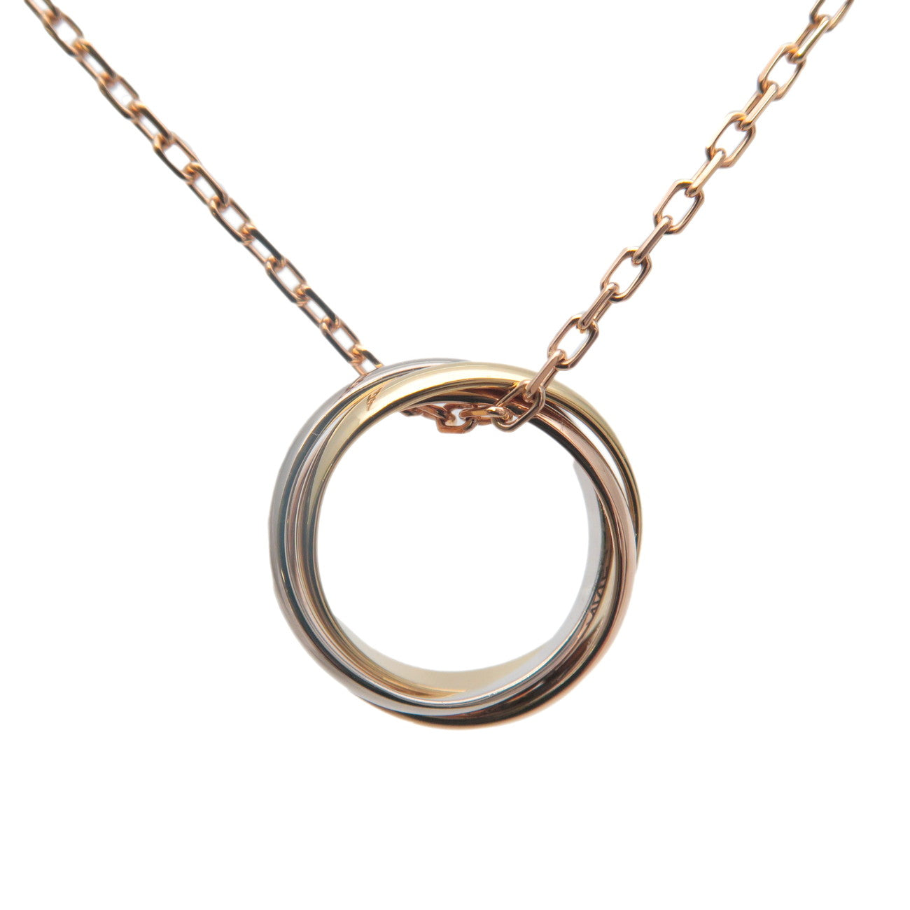 Cartier Trinity Necklace K18 750 Yellow Gold White Gold Rose Gold