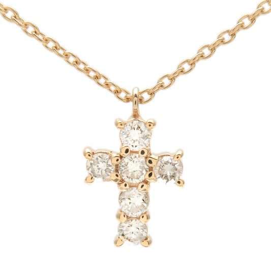 VENDOME-AOYAMA-Diamond-Necklace-0.18ct-K18-750YG-Yellow-Gold