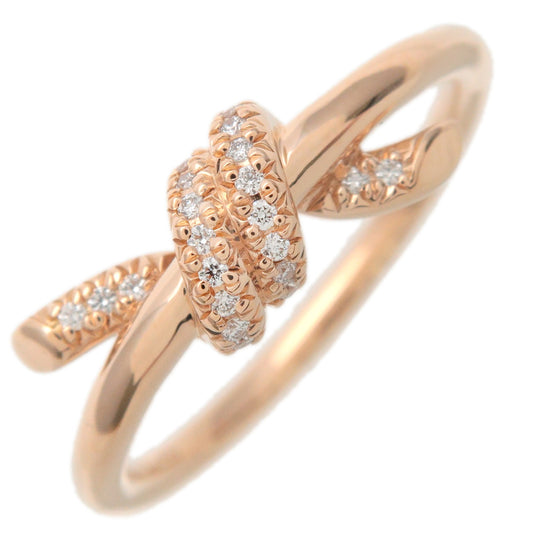 Tiffany&Co.-Knot-Diamond-Ring-K18-750PG-Rose-Gold-EU48.5-US4.5-5.0