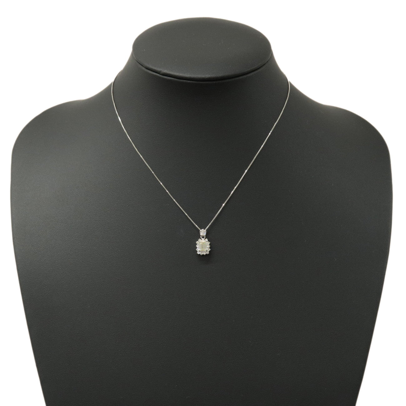 Diamond Necklace 0.58ct 0.34ct Platinum 900 Platinum 850