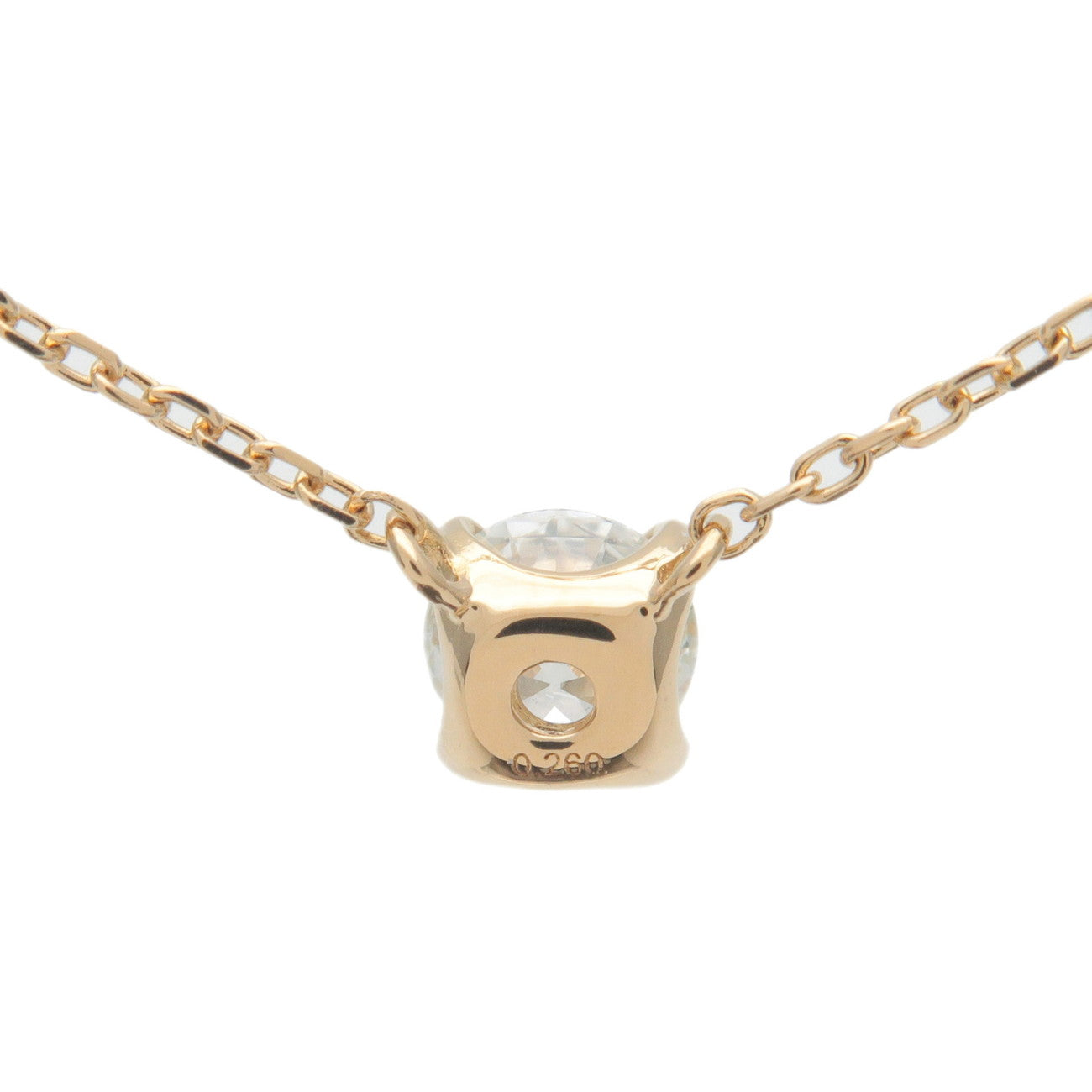 VENDOME AOYAMA 1P Diamond Necklace 0.260ct K18 750YG Yellow Gold