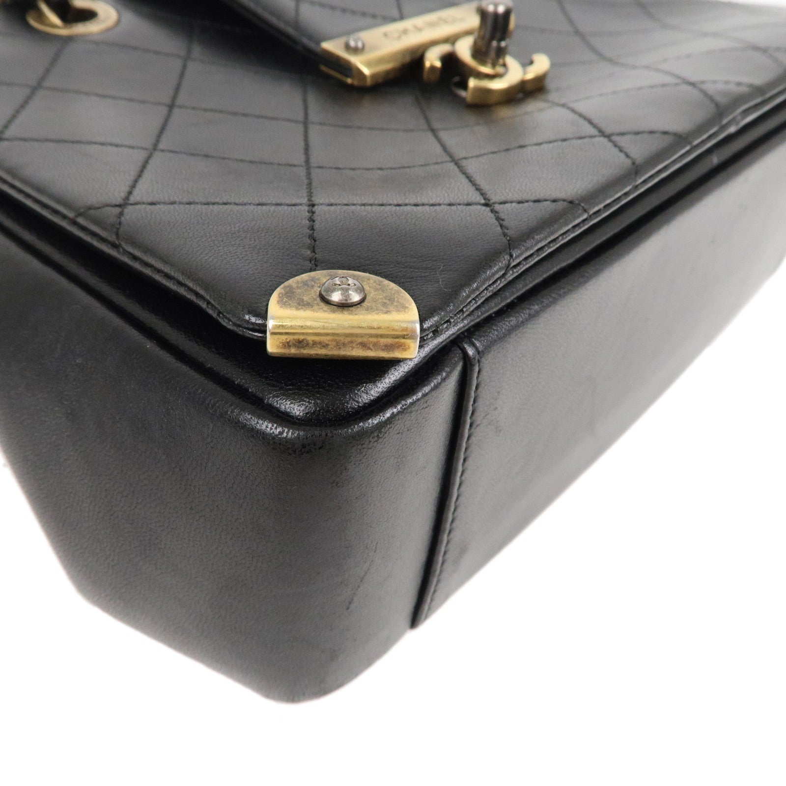 Black – dct - Shoulder - Skin - Lamb - ep_vintage luxury Store 