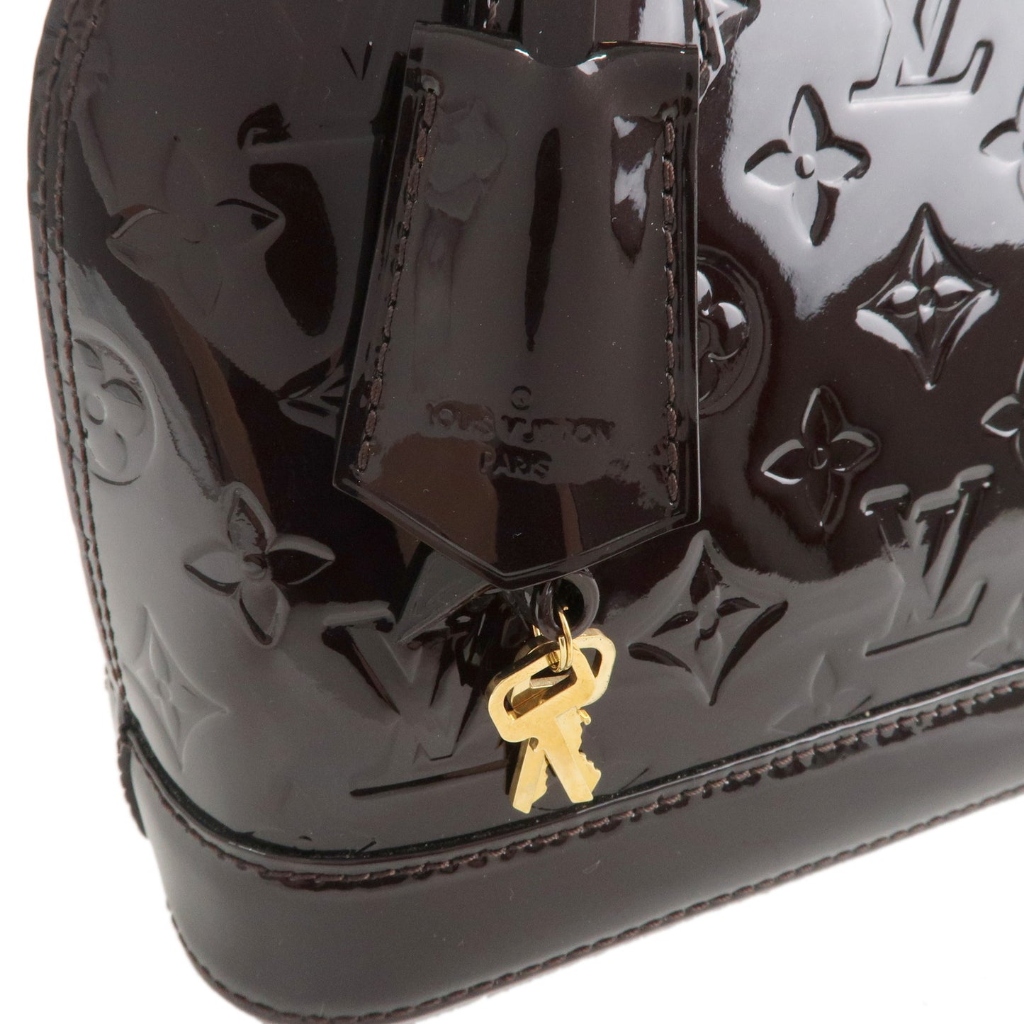 Louis Vuitton Monogram Vernis Alma BB 2Way Bag Amarante M91678