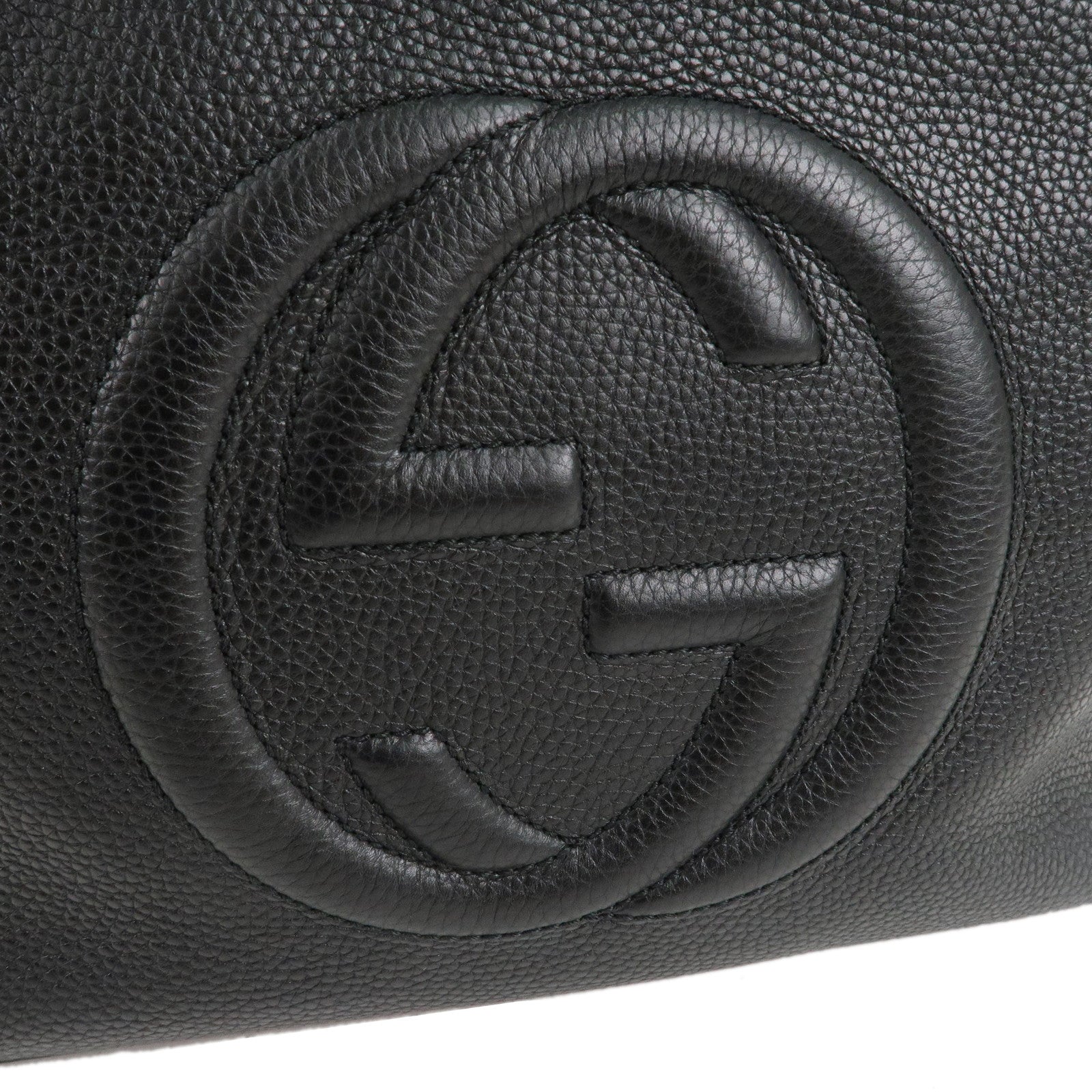 GUCCI SOHO Leather 2Way Bag Shoulder Bag Black 536194