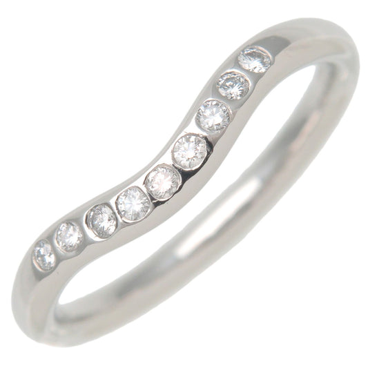Tiffany&Co.-Curved-Band-9P-Diamond-Ring-PT950-Platinum-US4.5