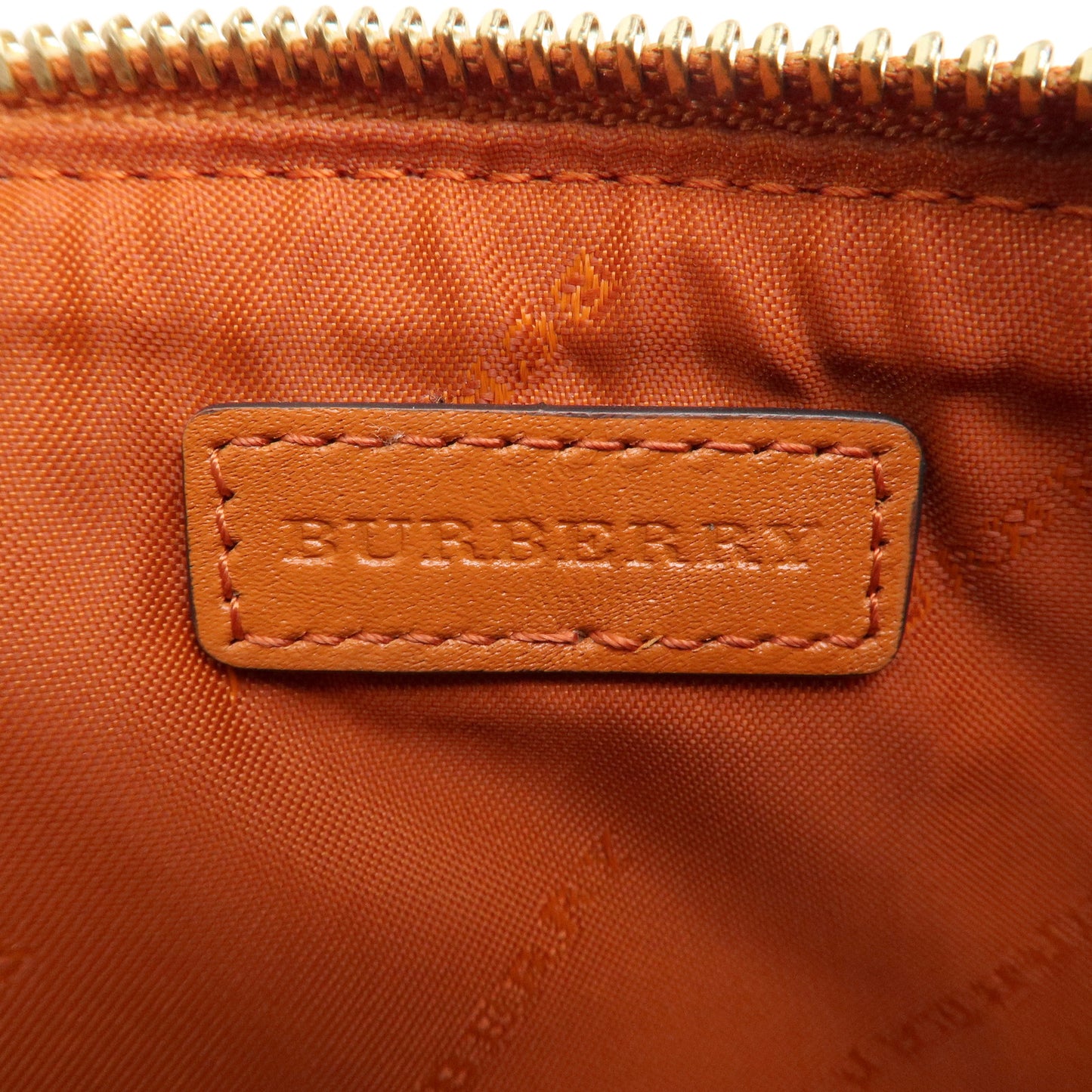 BURBERRY Nova Plaid PVC Leather Shoulder Bag Beige Orange 3888914