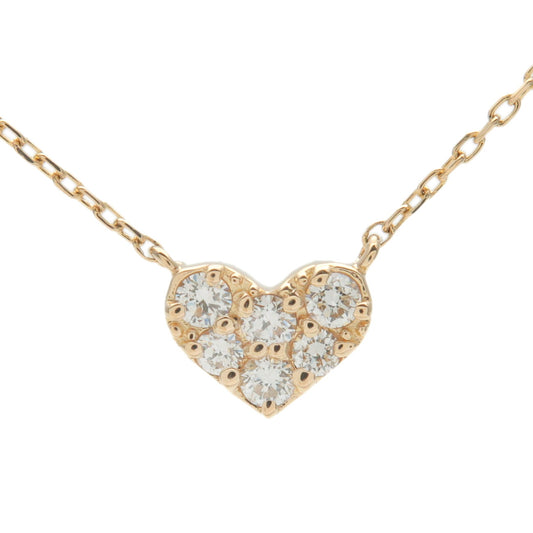 VENDOME-AOYAMA-Diamond-Heart-Necklace-K18-750YG-Yellow-Gold