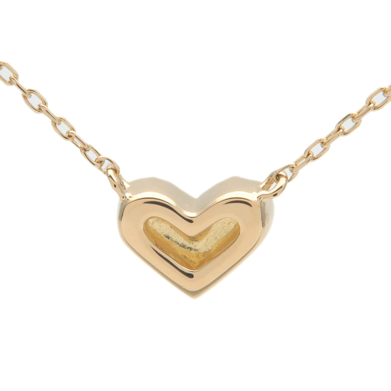 VENDOME AOYAMA Diamond Heart Necklace K18 750YG Yellow Gold