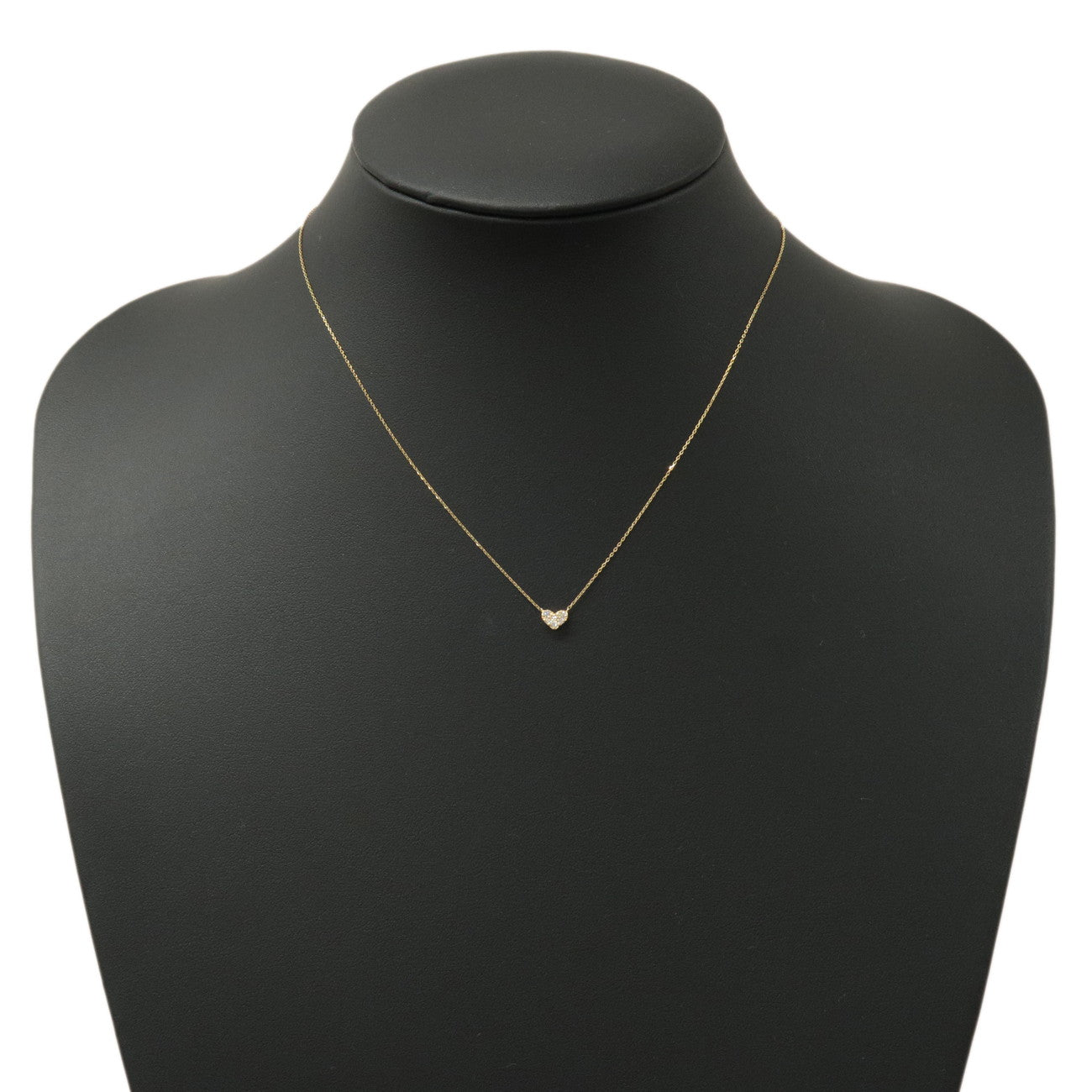 VENDOME-AOYAMA-Diamond-Heart-Necklace-K18-750YG-Yellow-Gold – San