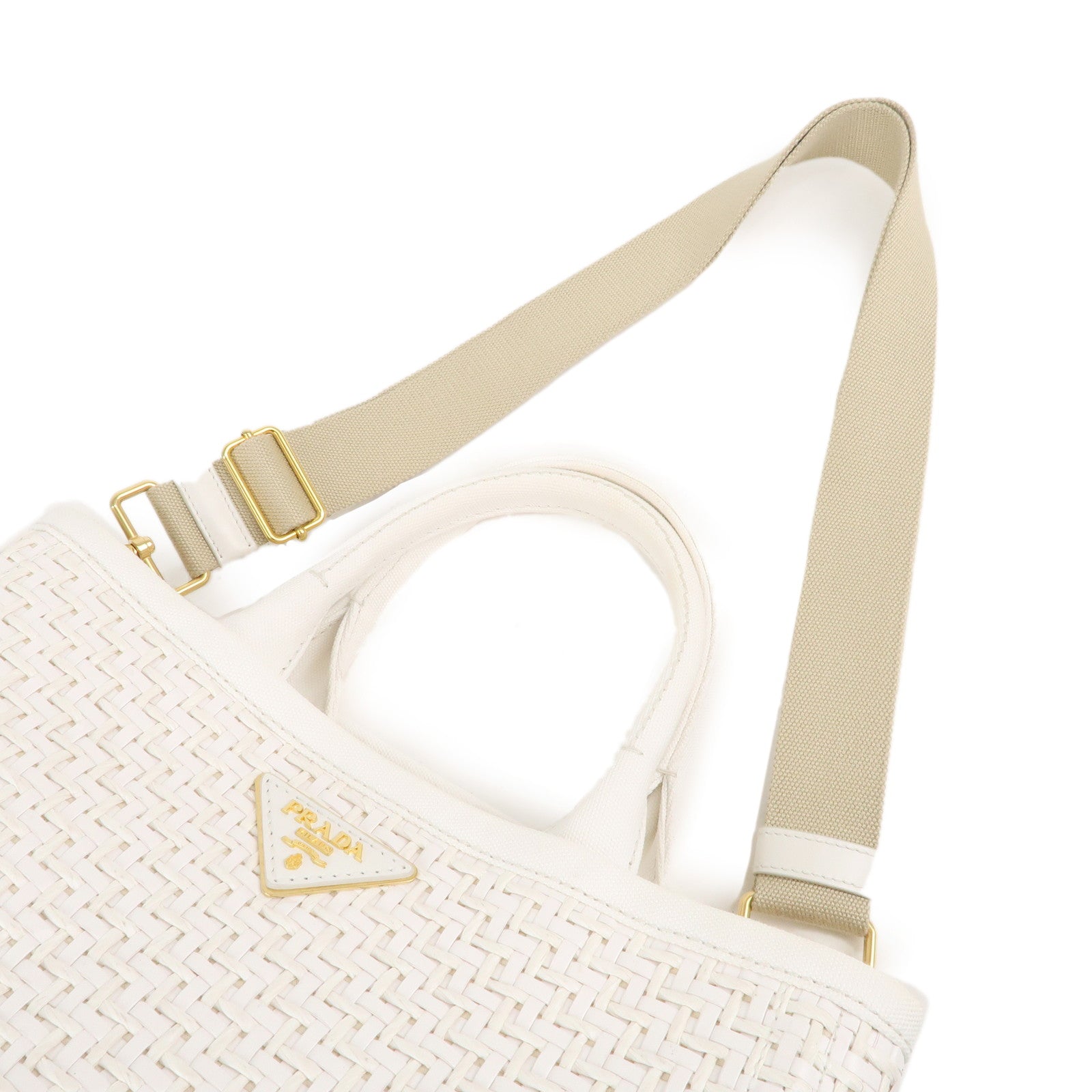 Prada white basket discount bag