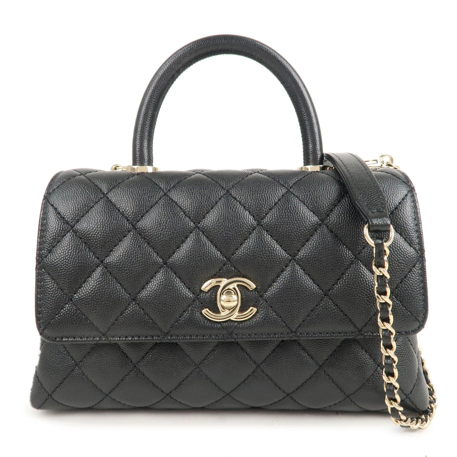 CHANEL-Matelasse-Caviar-Skin-COCO-Handle-24-XS-Bag-Black-A92990 –  dct-ep_vintage luxury Store