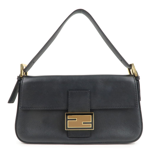 FENDI-Leather-Mamma-Baguette-Hand-Bag-Shoulder-Bag-Black-8BR600