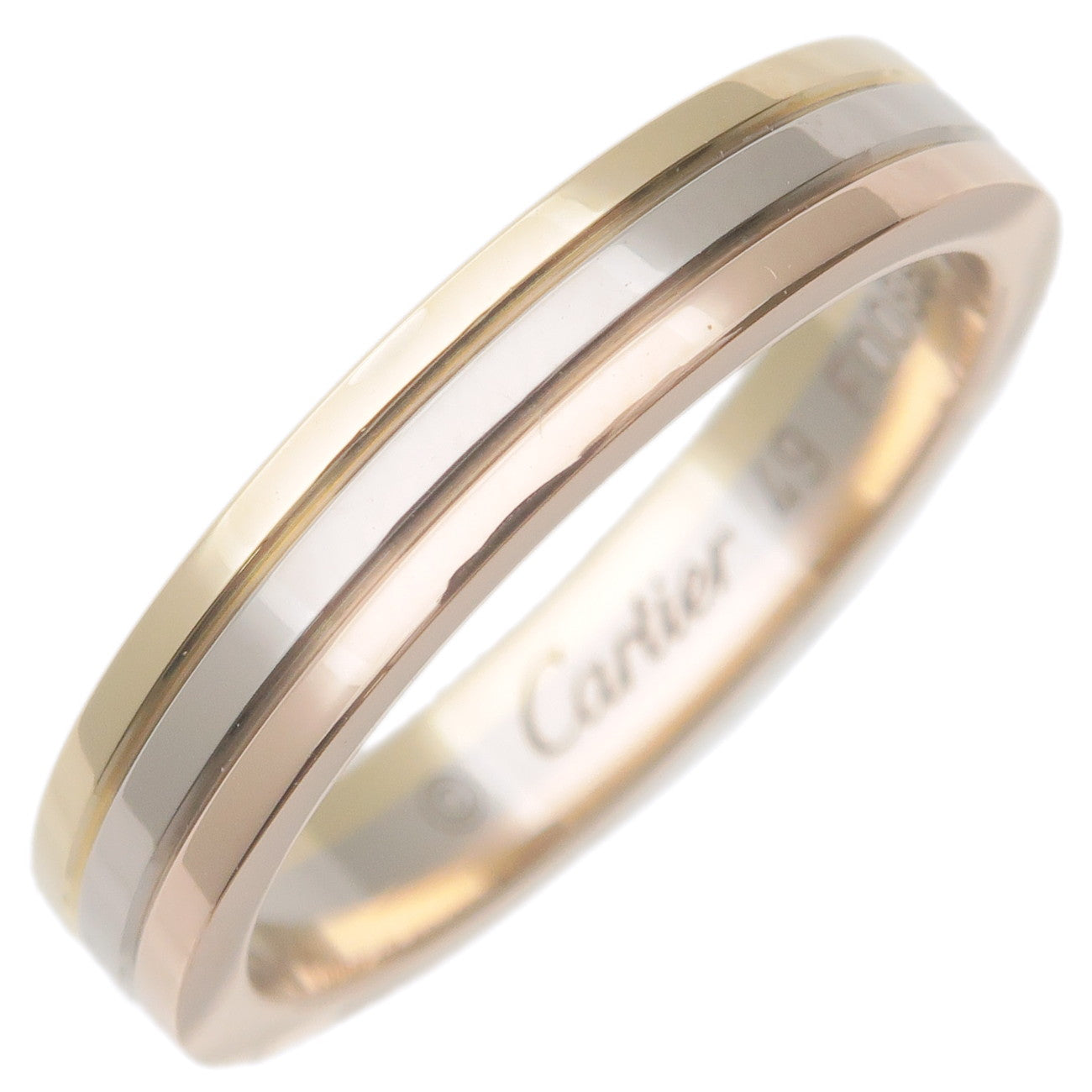 Cartier Vendome Three Color Ring K18 750YG WG PG 49 US5 EU49.5