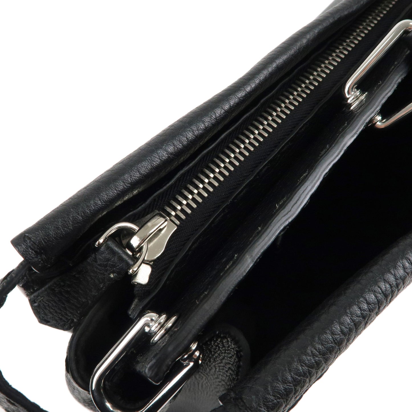Zip-Around Selleria - Black leather wallet