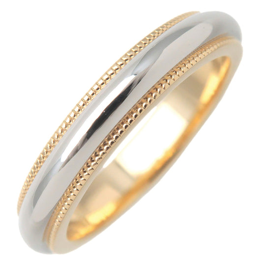 Tiffany&Co.-Milgrain-Band-Ring-K18-Yellow-Gold-Platinum-US4.5