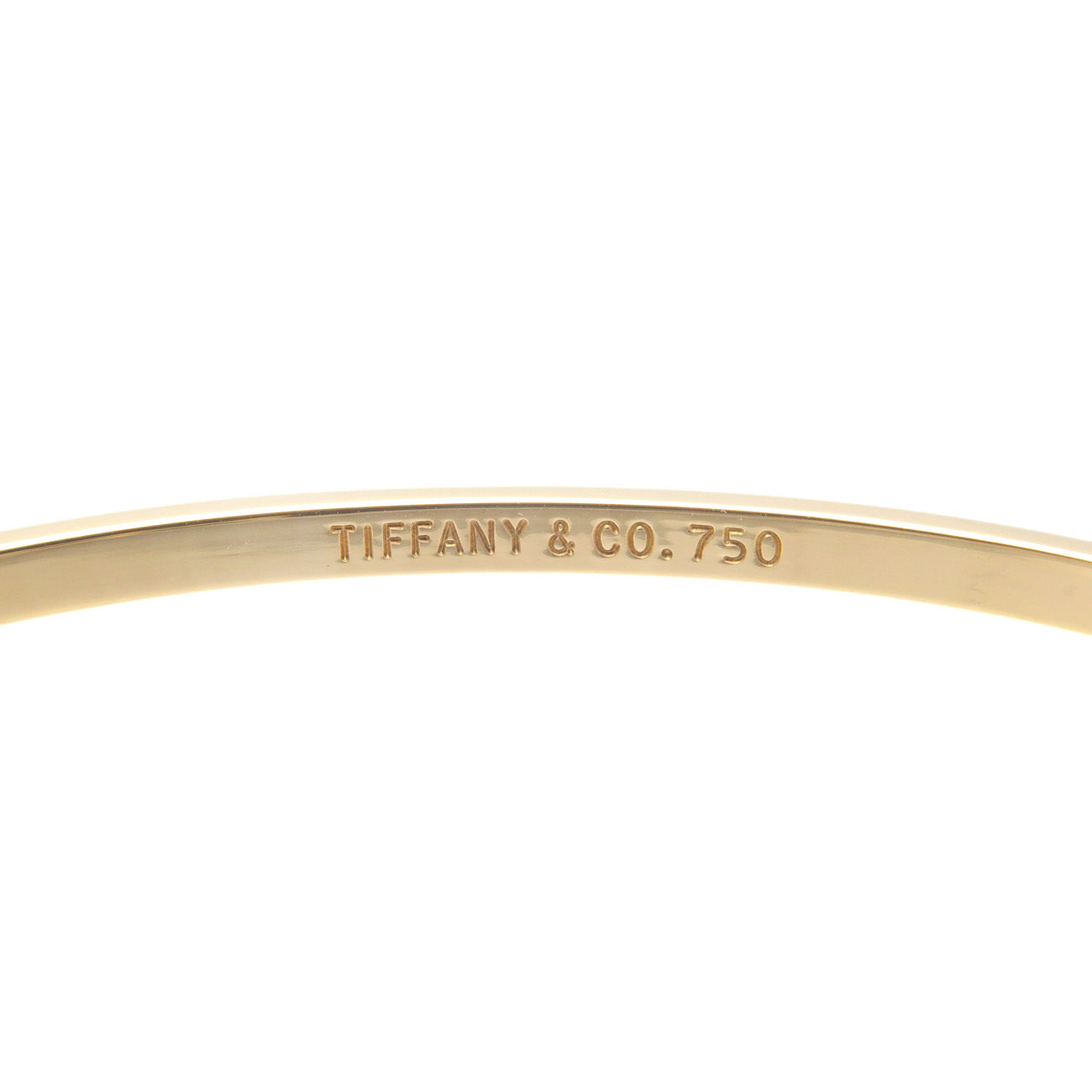 Tiffany&Co. Hook & Eye 1P Diamond Bangle K18YG 750 Yellow Gold