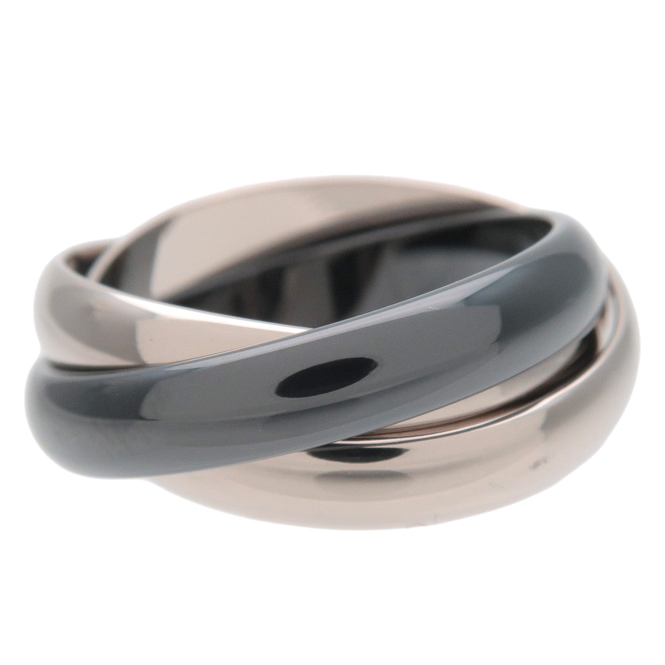 Cartier trinity discount ring black ceramic