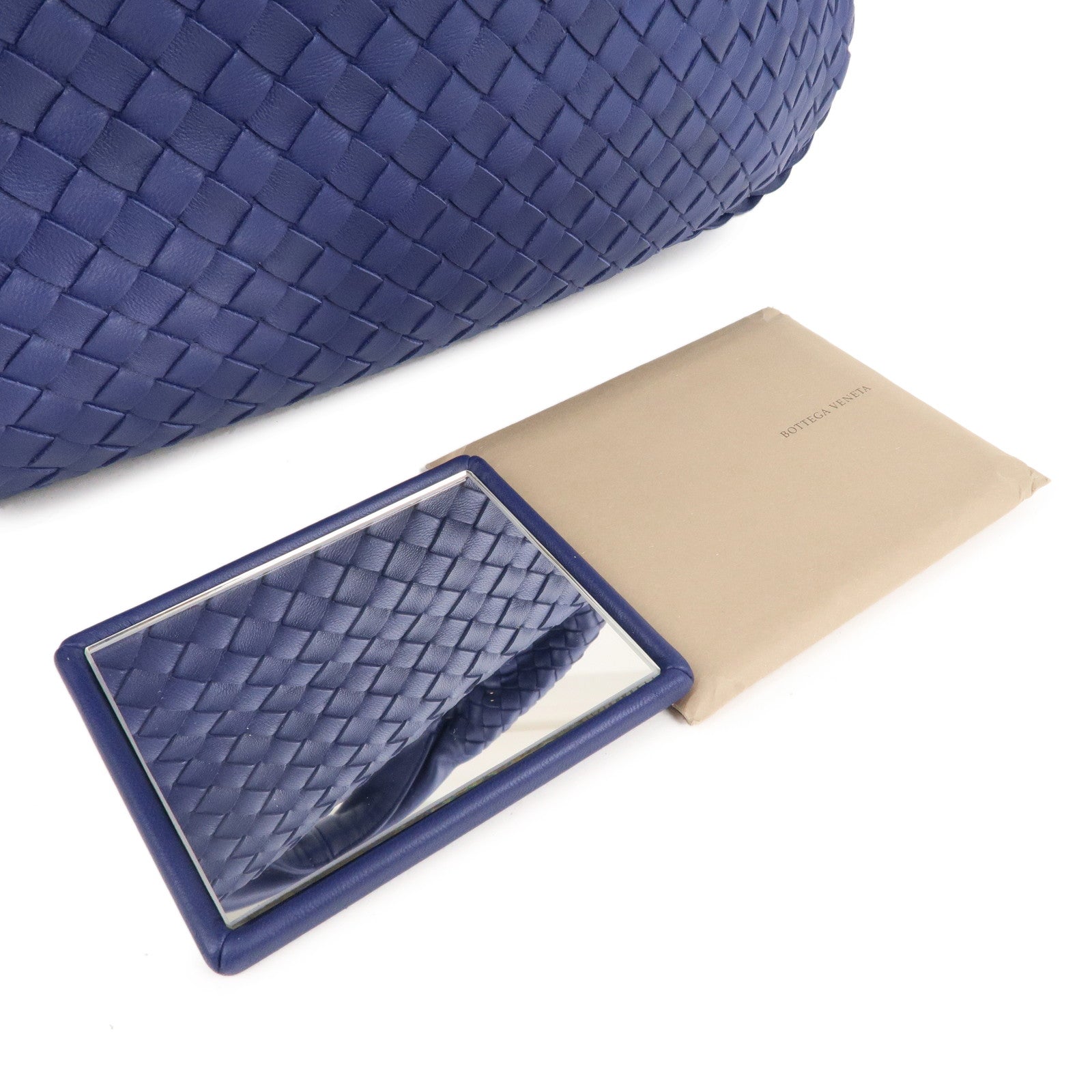 BOTTEGA-VENETA-Intrecciato-Leather-Shoulder-Bag-Blue-115654 – dct