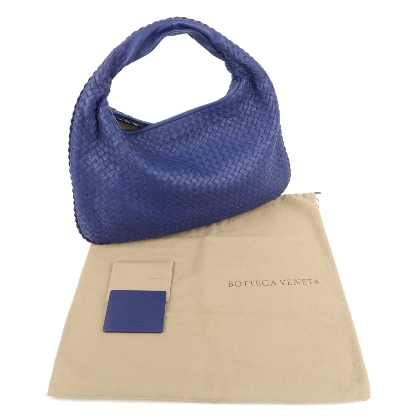 BOTTEGA-VENETA-Intrecciato-Leather-Shoulder-Bag-Blue-115654 – dct