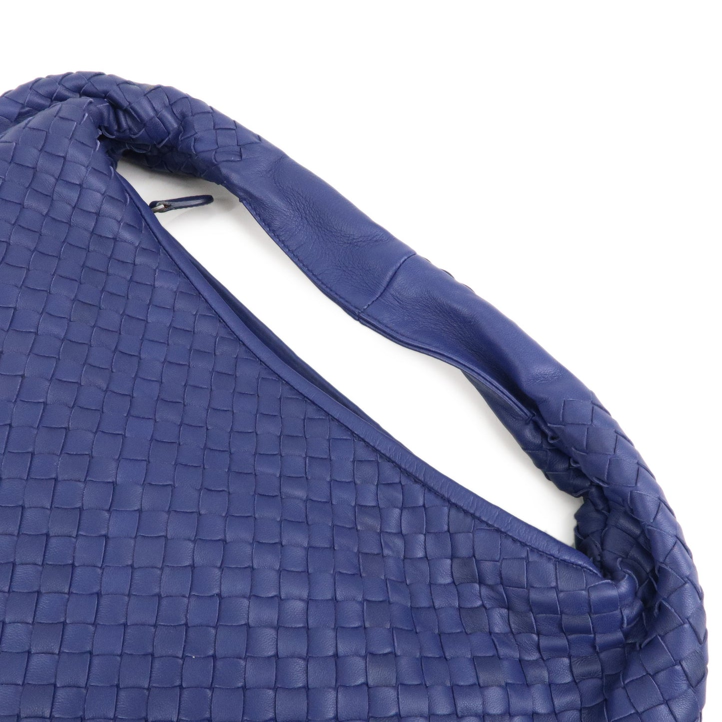 BOTTEGA VENETA Intrecciato Hobo Shoulder Bag Purple Leather W/ Dust Bag,  Mirror