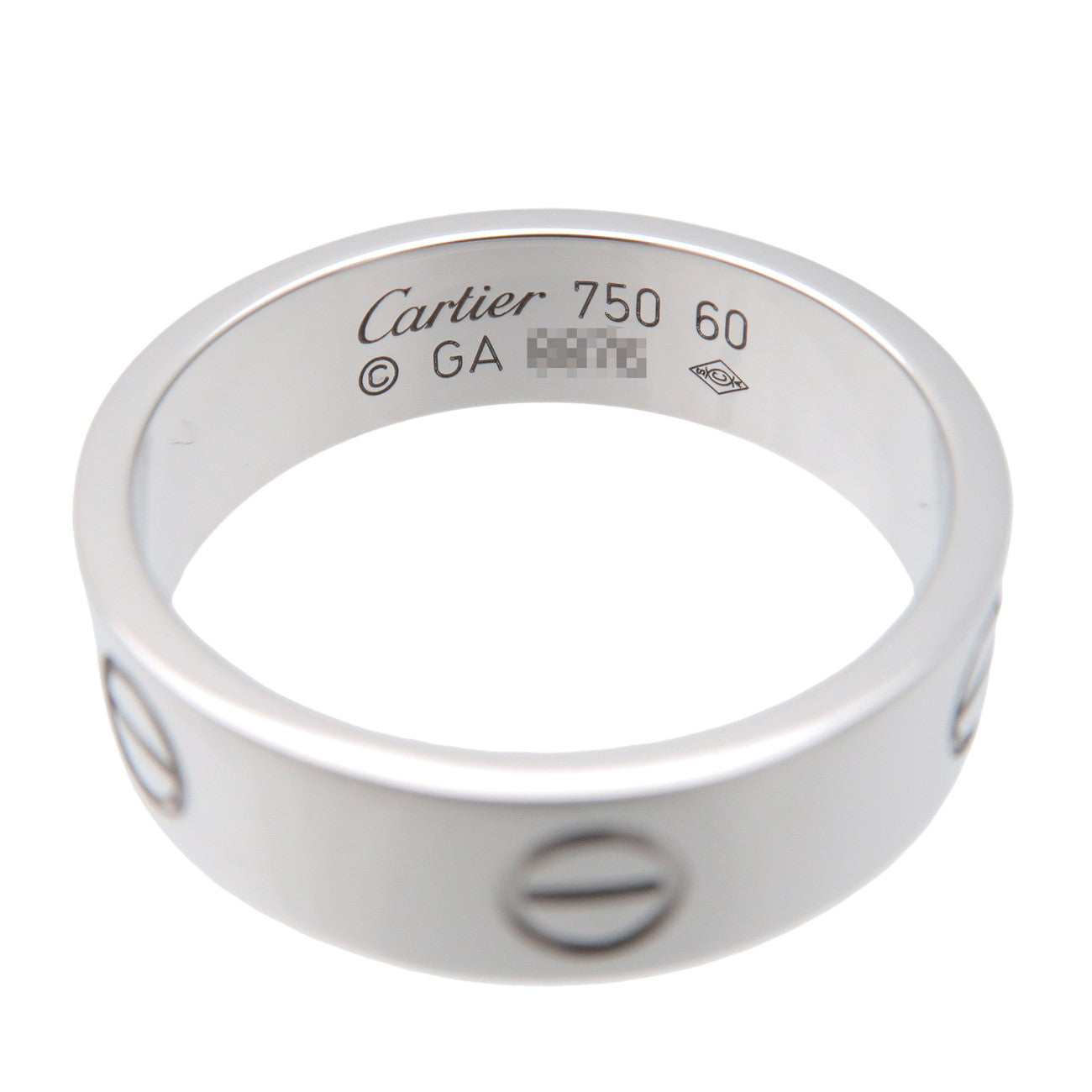 Cartier Love Ring K18WG 750WG White Gold 60 US9 9.5 EU60.5 dct