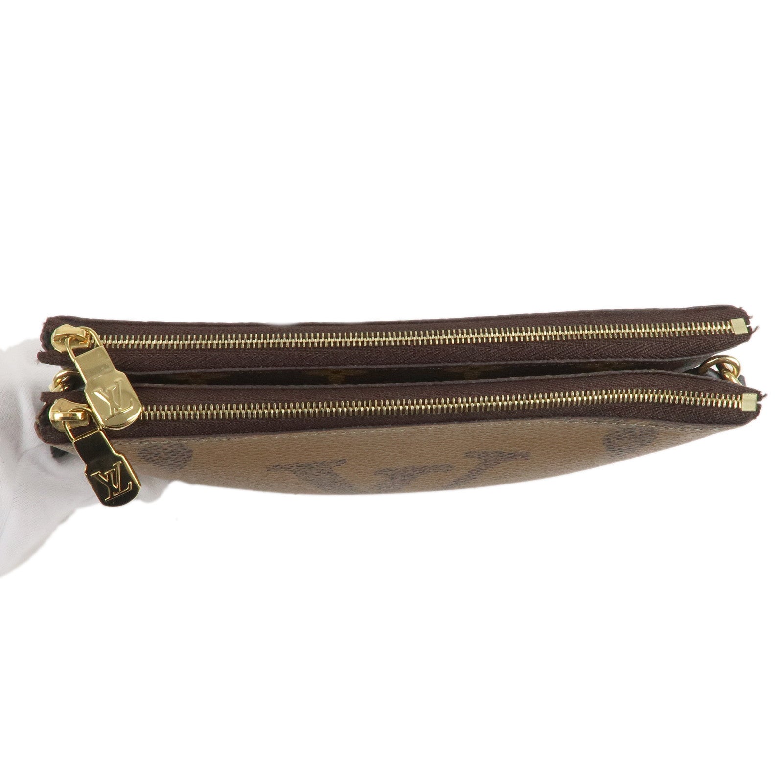 Double Zip Pochette Monogram in Brown - Small Leather Goods M69203