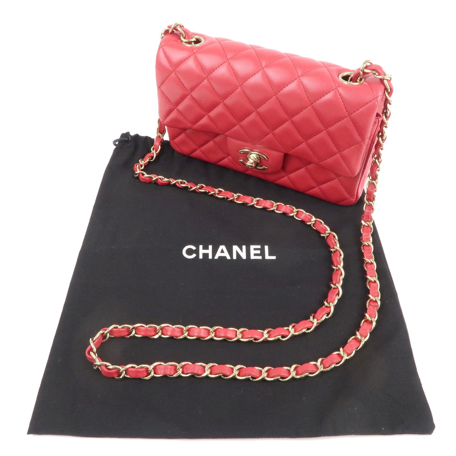 Sold at Auction: CHANEL CC Logo Mini Matelasse Chain Shoulder Bag